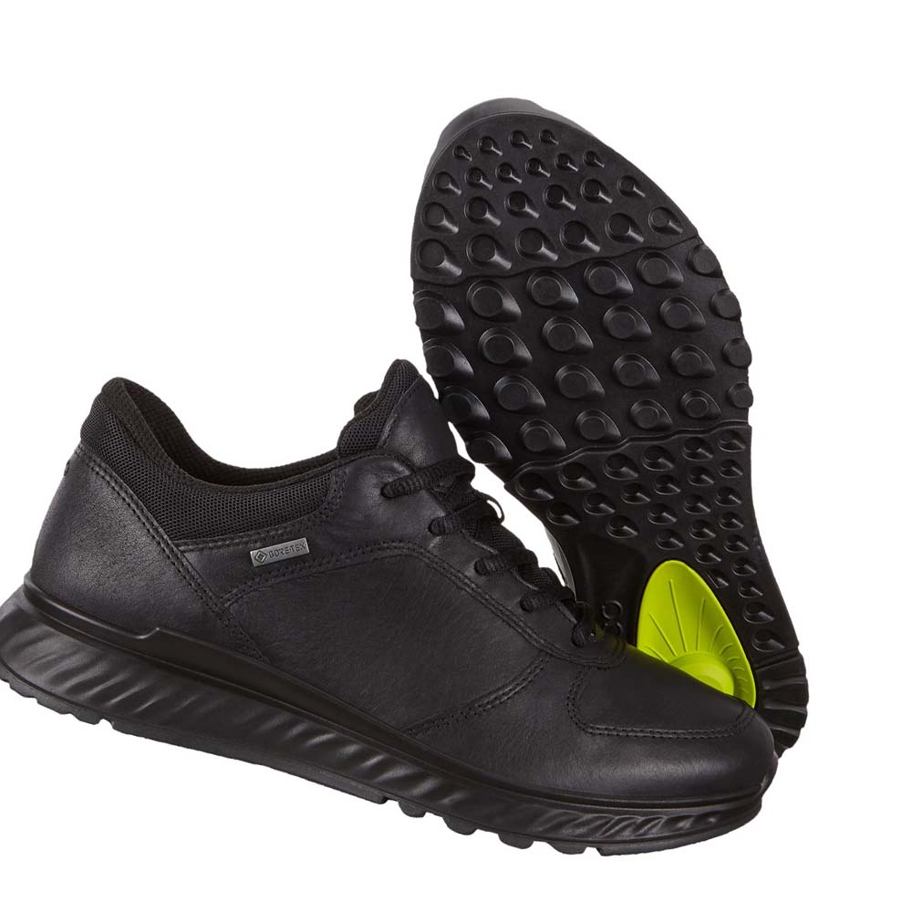 Women's Ecco Exostride Low Gtx Sneakers Black | Canada 220QMA